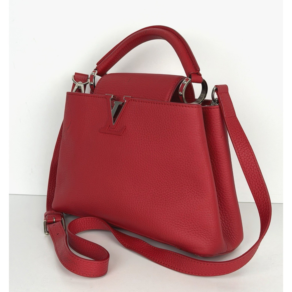 Louis Vuitton Capucines Shoulder Bag BB in Red Taurillon Leather 2017 D8